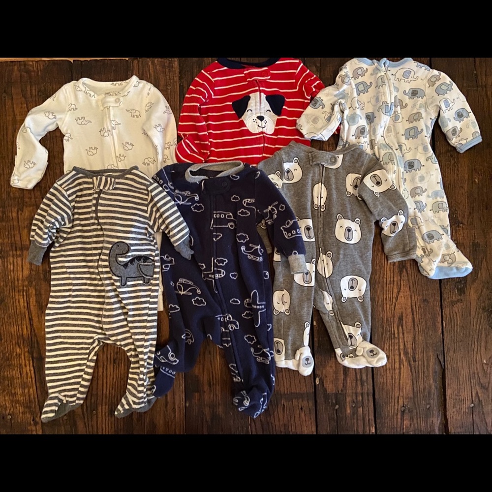 Carter’s Newborn Boys Pajamas 6 Piece Bundle
